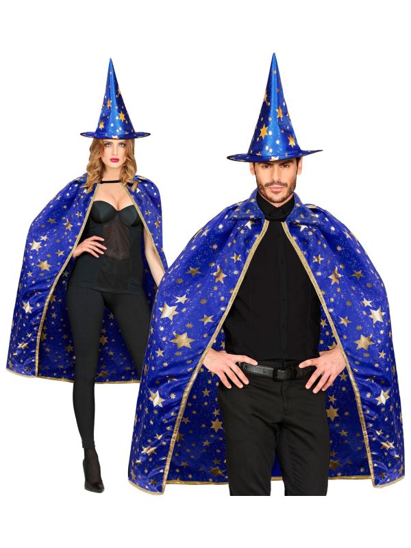 Blauwe Tovenaar Cape met Sterren