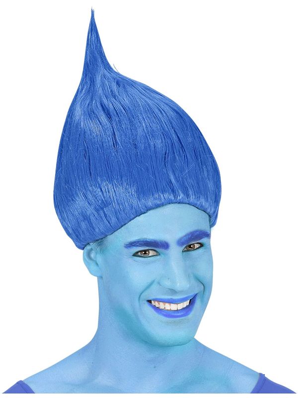 Blauwe Troll Doll Pruik