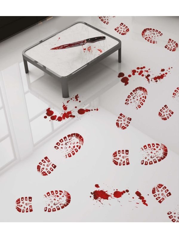 Bloederige Schoen Voetstappen Stickers