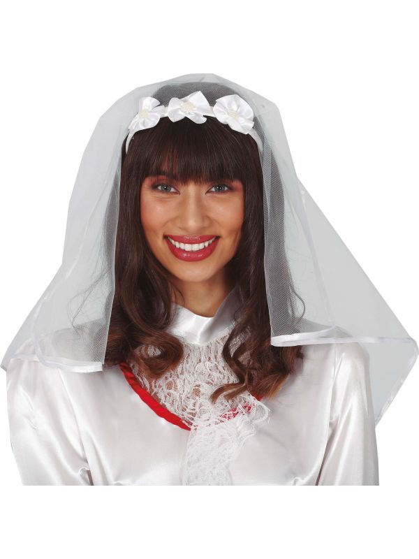 Bloemen Haarband met Sluier