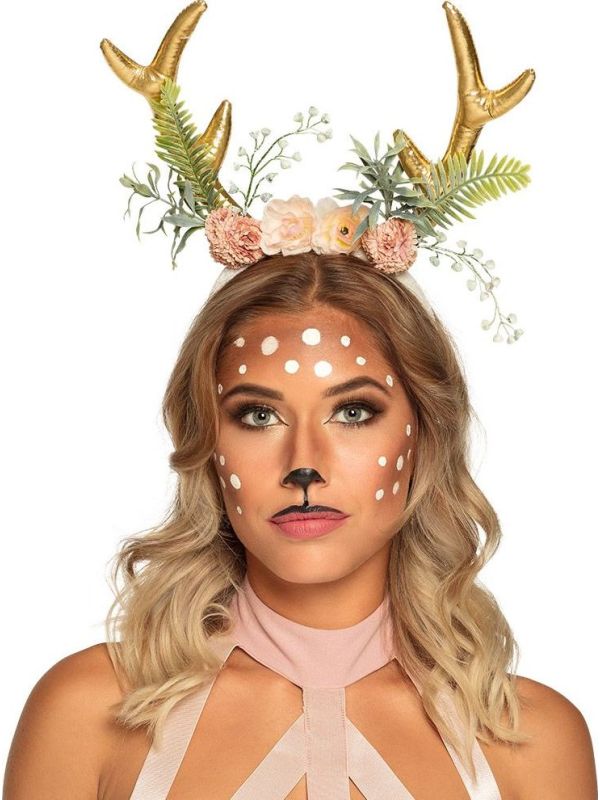 Bloemen Hertjes Tiara met Hoorns