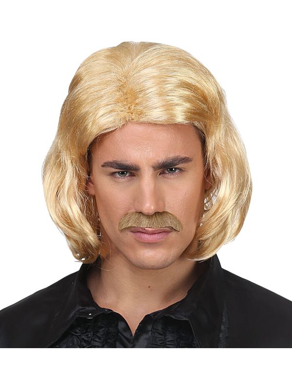 Blonde 70's Disco Pruik Heren