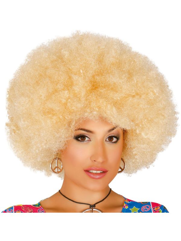 Blonde Afro Maxi Pruik