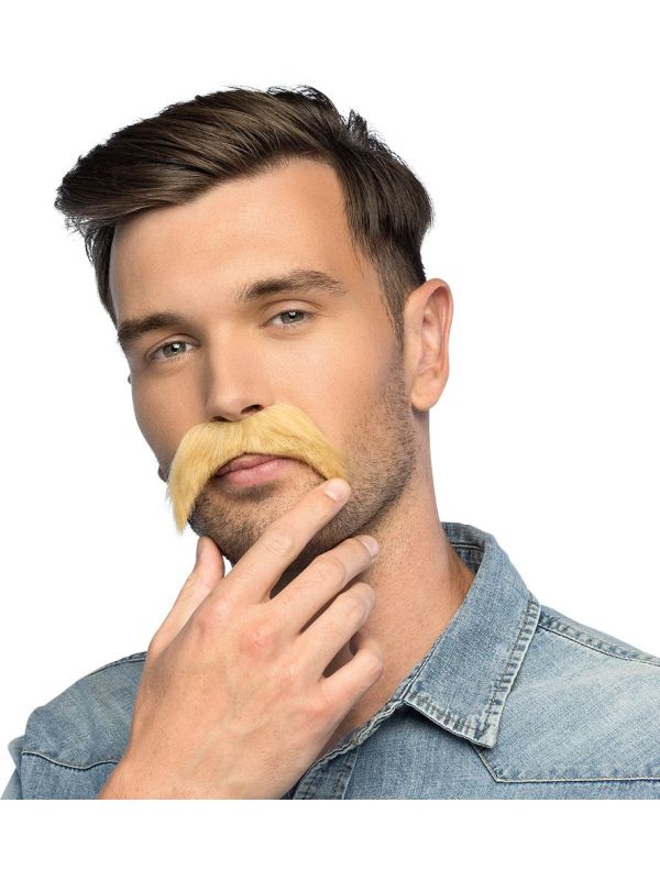 Blonde Biker Snor Heren