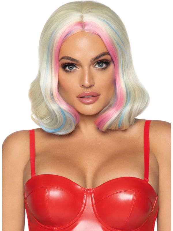 Blonde Boblijn Harley Pruik