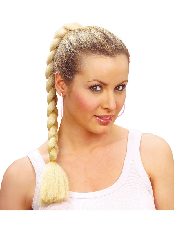 Blonde Haarextensie met Vlechten