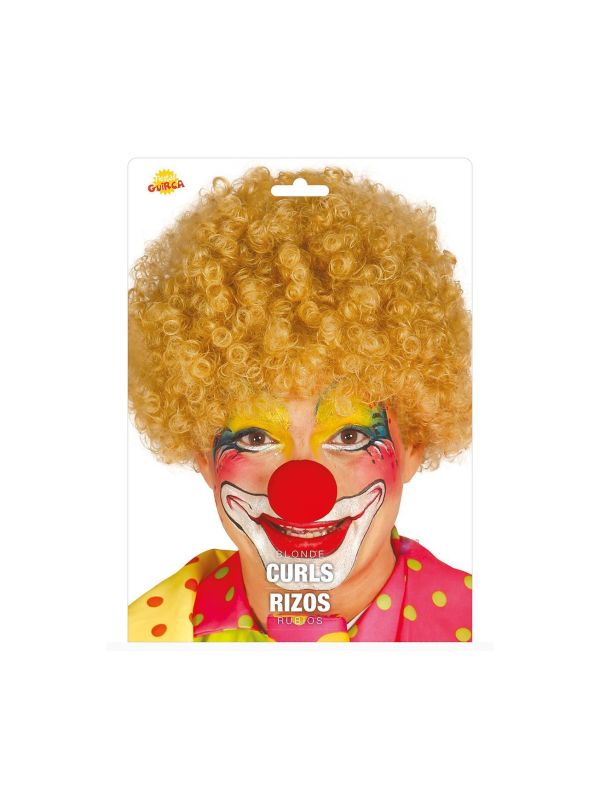 Blonde Krullen Clownspruik
