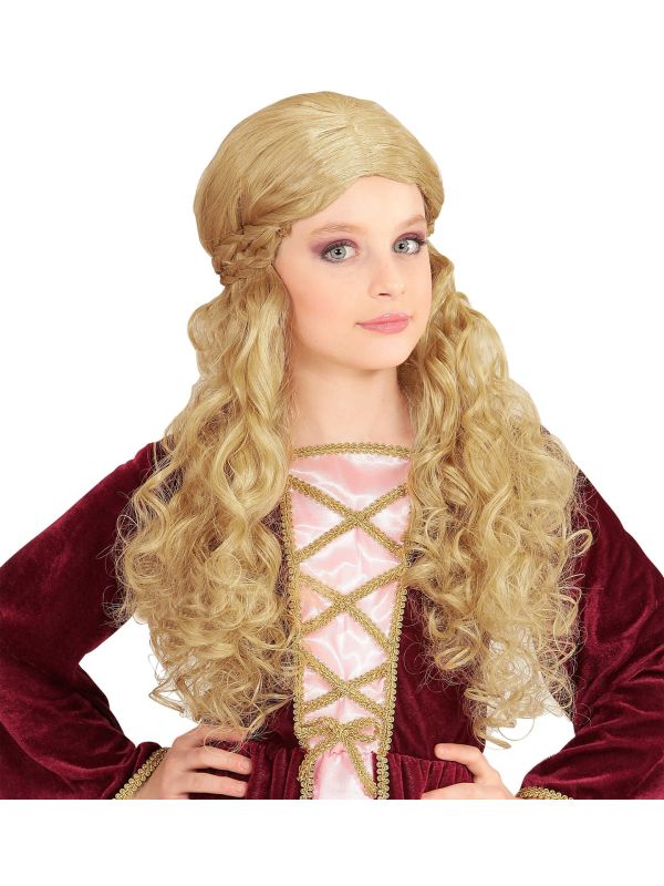 Blonde Middeleeuwse Meisjes Pruik
