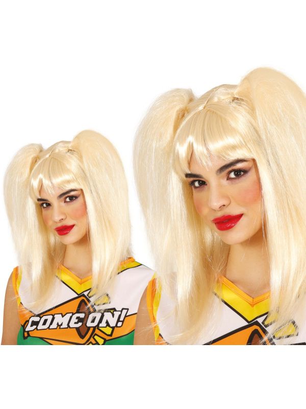 Blonde New Kids Pruik met Staartjes Dames