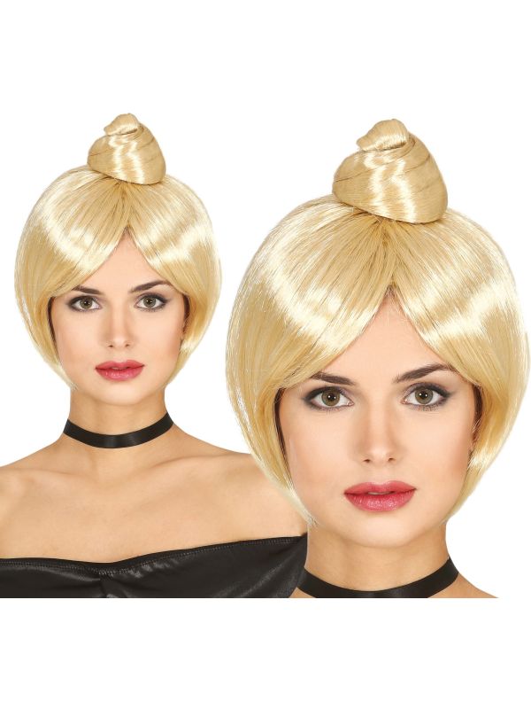 Blonde Pruik met Knot