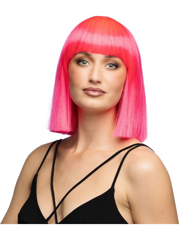 Bob Pruik Dames Neon Roze