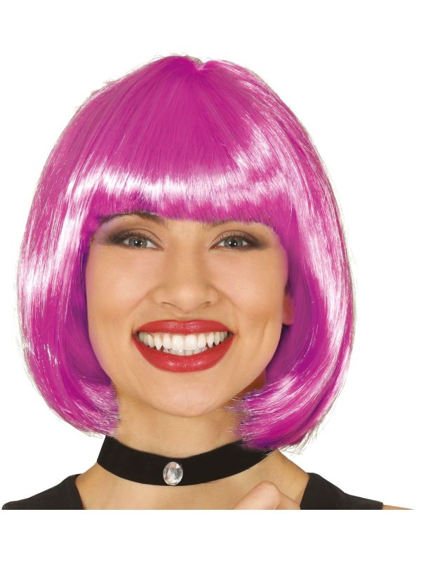 Boblijn Pruik Violet Paars