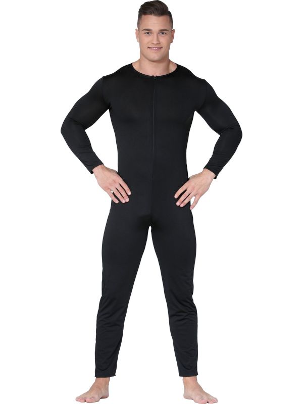 Bodysuit Basis Zwart Heren One Size