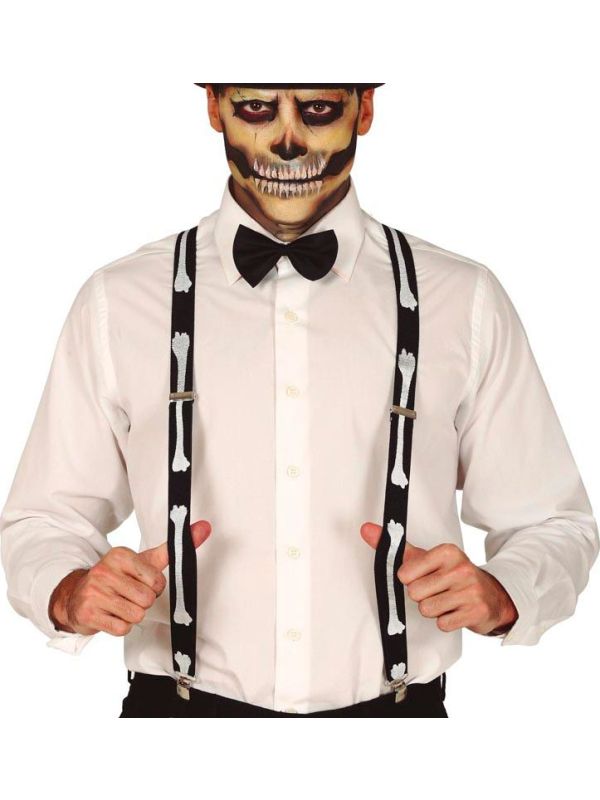 Bretels met Skelet Print