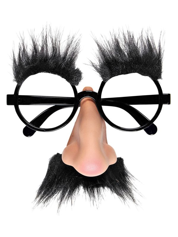 Bril Zwart met Neus Snor en Wenkbrauwen