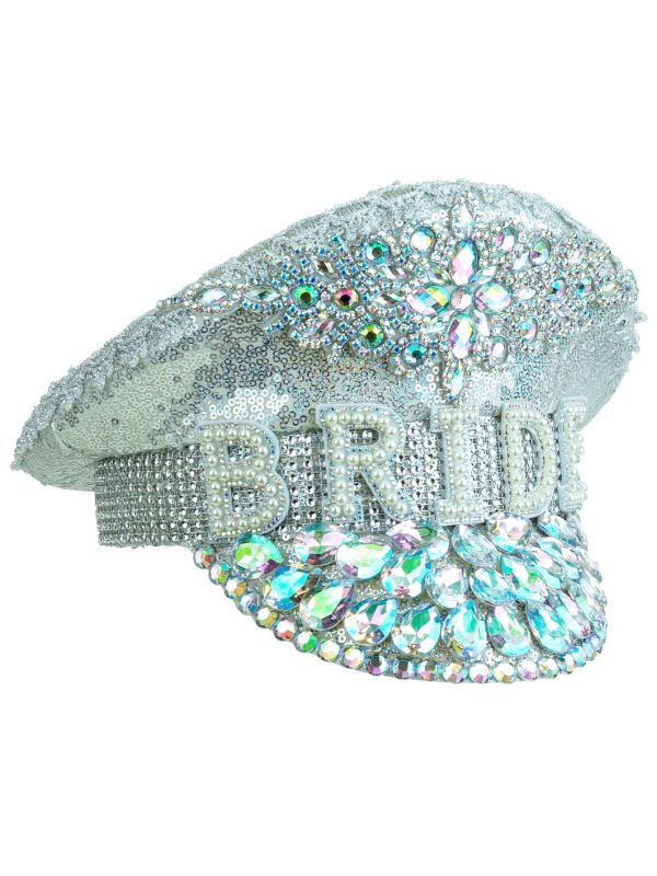 Bruid Glitter Hoed Zilver Festival Dames Heren