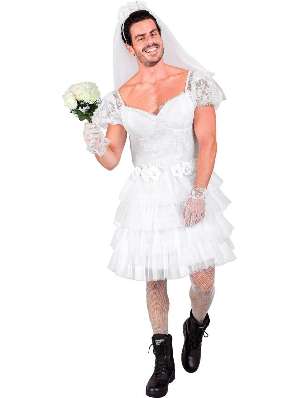 Bruid Kostuum Carnaval Wit Heren