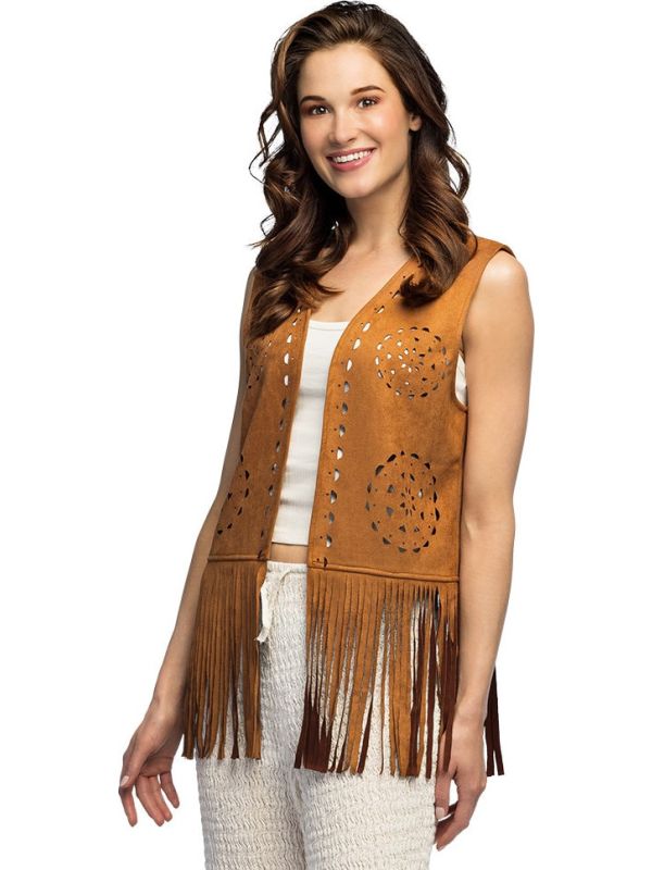 Bruin Hippie Gilet Dames Festival