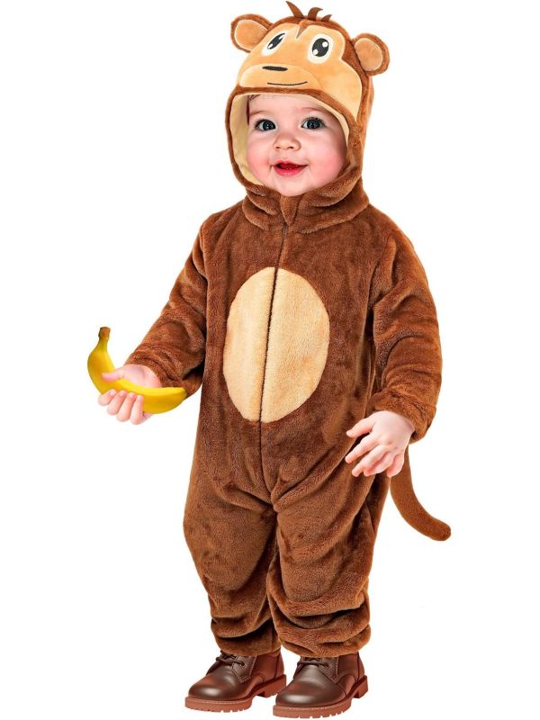 Bruine Aap Onesie Baby