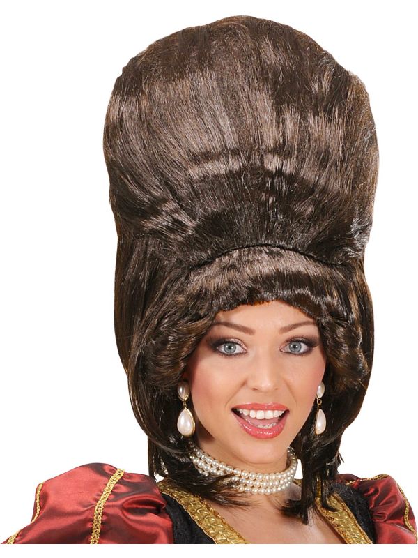 Bruine Barones Pruik