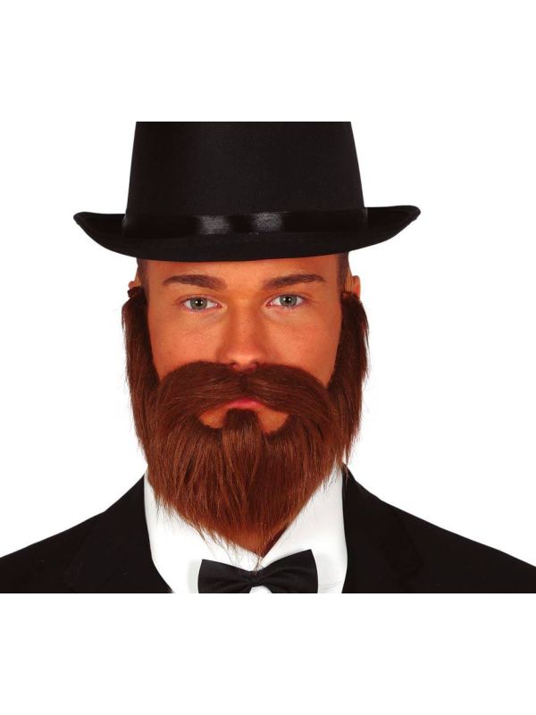 Bruine Edelman Baard met Snor