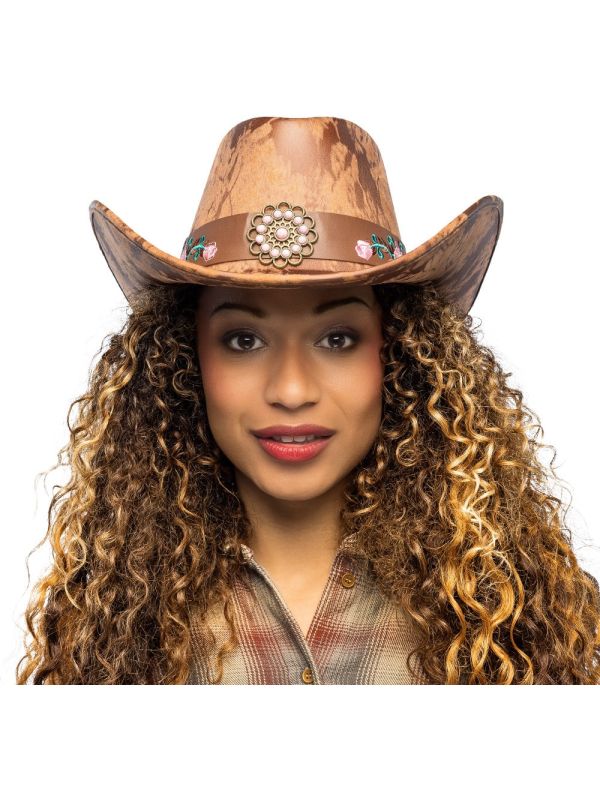 Bruine Festival Bloem Cowboyhoed
