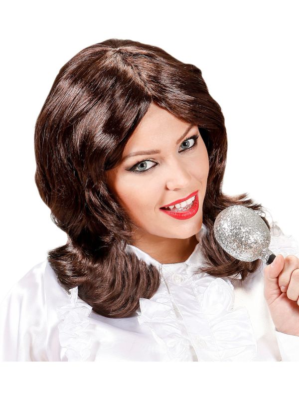 Bruine Jaren 70 Pruik Dames