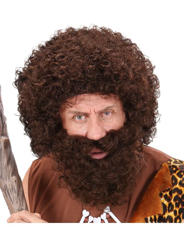 Bruine Pruik met Baard en Snor