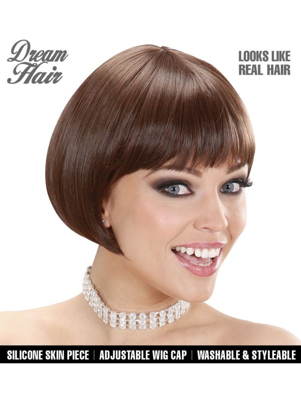 Bruine Valentine Pruik