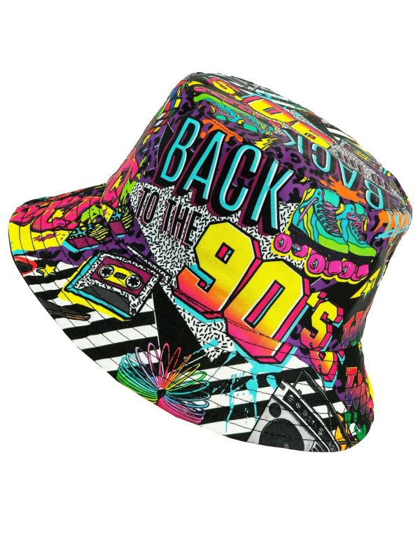 Bucket Hat 90s Retro Dames Heren