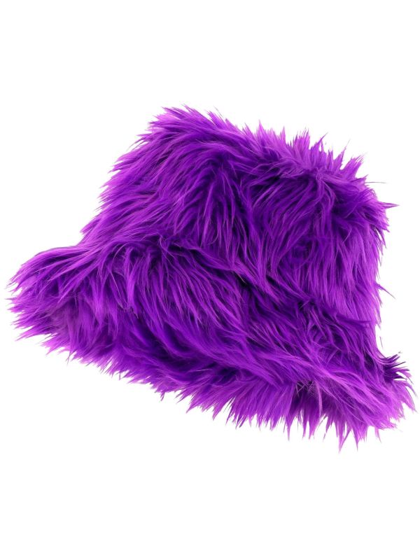 Bucket Hat Pluche Paars Dames Heren