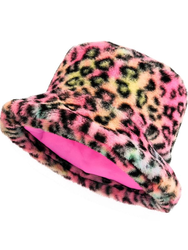 Bucket Hat Tijgerprint Roze Dames Heren