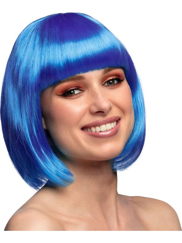 Cabaret Boblijn Pruik Blauw
