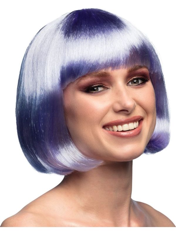 Cabaret Boblijn Pruik Lila Paars
