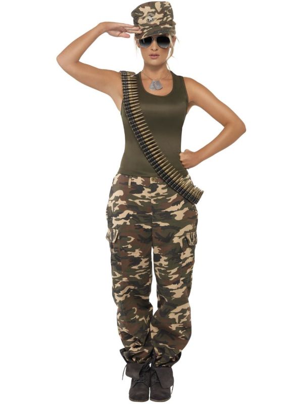 Camouflage Vrouwen Oorlogs Outfit