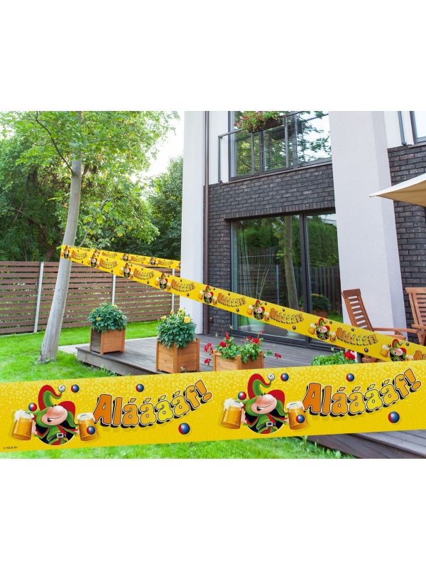 Carnaval Alaaf Afzetlint Geel 15 Meter