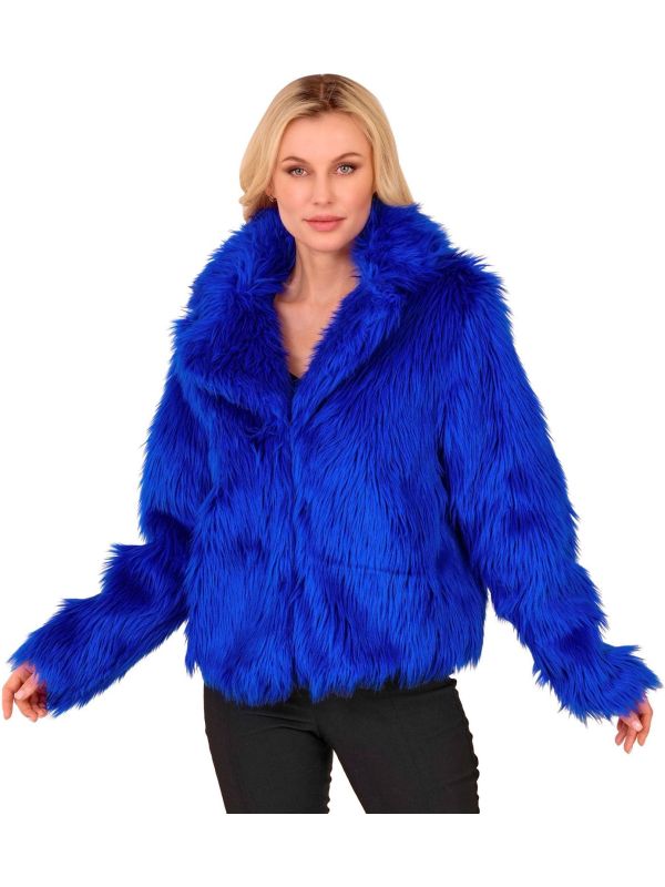 Carnaval Bontjas Blauw Dames