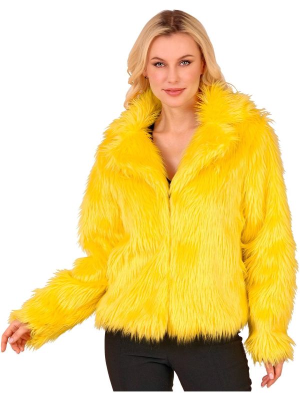 Carnaval Bontjas Geel Dames