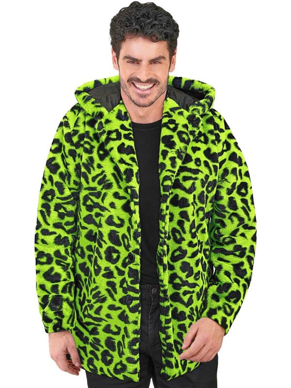 Carnaval Bontjas Groen Panterprint Luipaard Heren