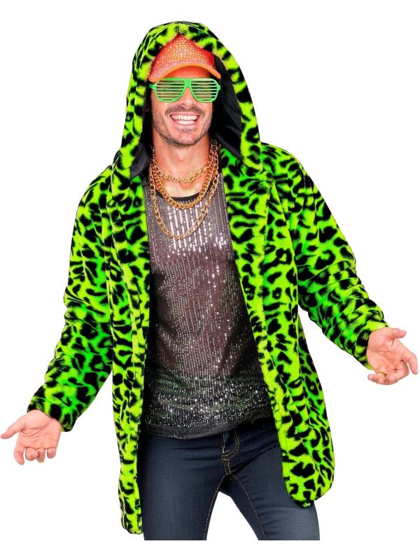 Carnaval Bontjas Geel Panterprint Luipaard Heren