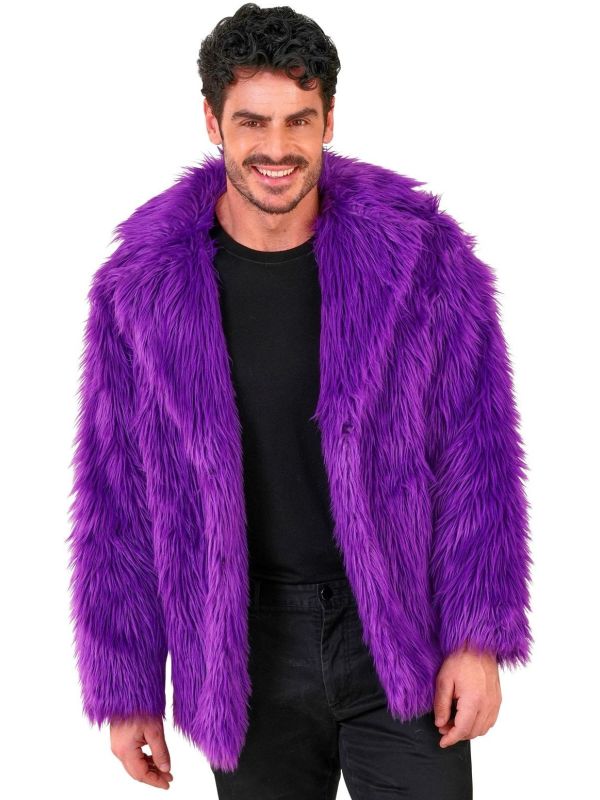 Carnaval Bontjas Paars Heren