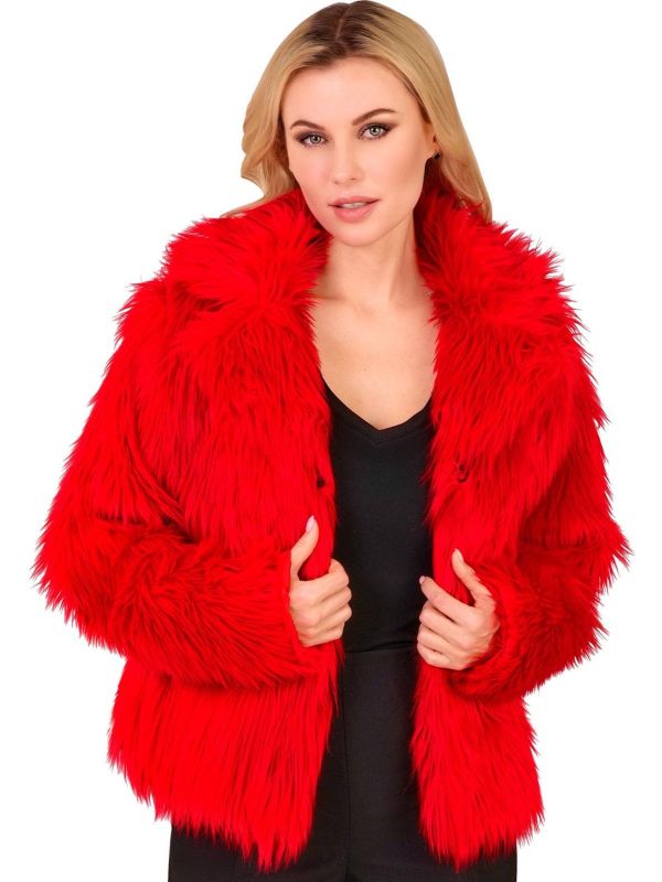 Carnaval Bontjas Rood Dames