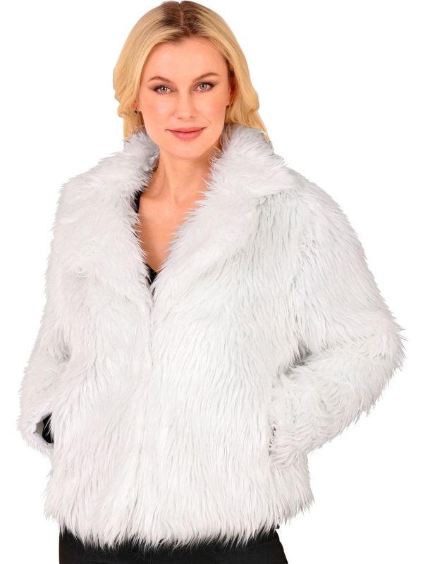 Carnaval Bontjas Wit Dames