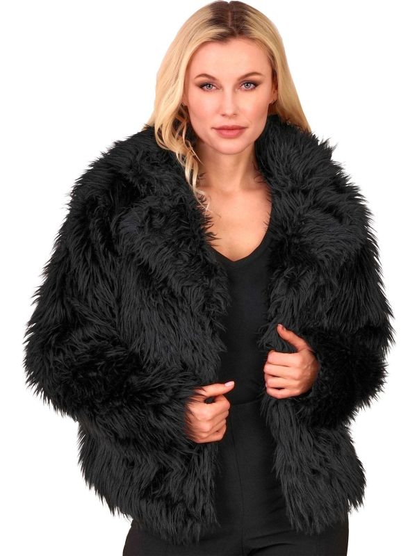 Carnaval Bontjas Zwart Dames