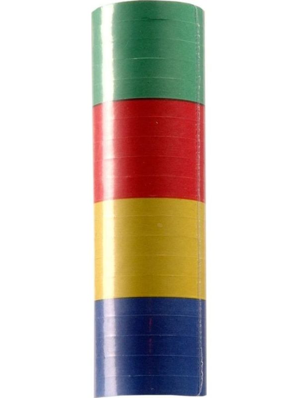 Carnaval Serpetine Rol Vier Kleuren