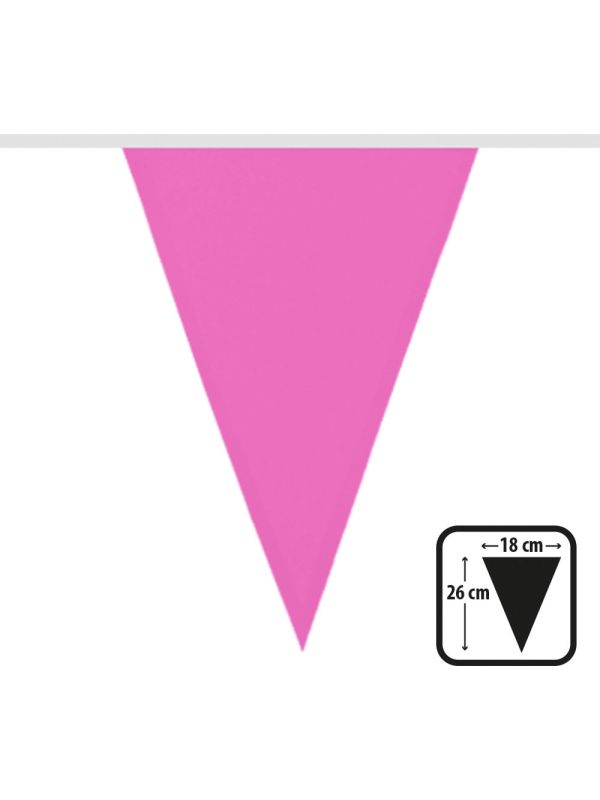 Carnaval Vlaggenlijn Roze 6M