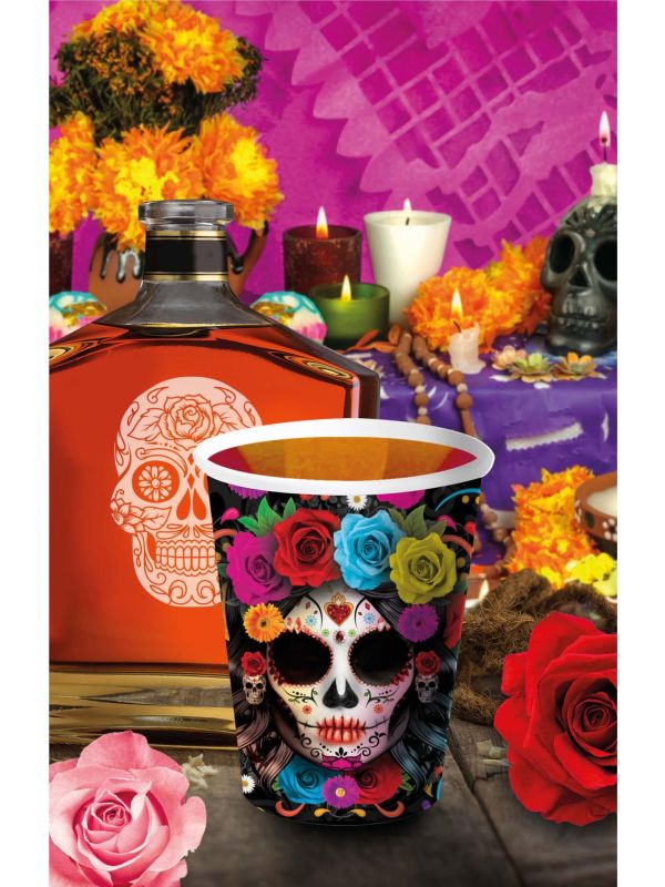 Catrina Dia De Los Muertos Wegwerpbekers