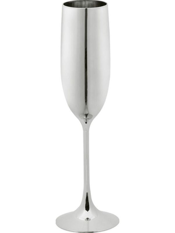 Champagneglas Zilver Plastic