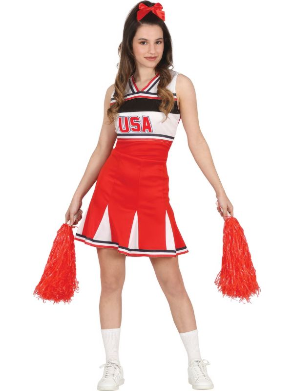 Cheerleader Jurk Meisjes 14-16 Jaar Rood