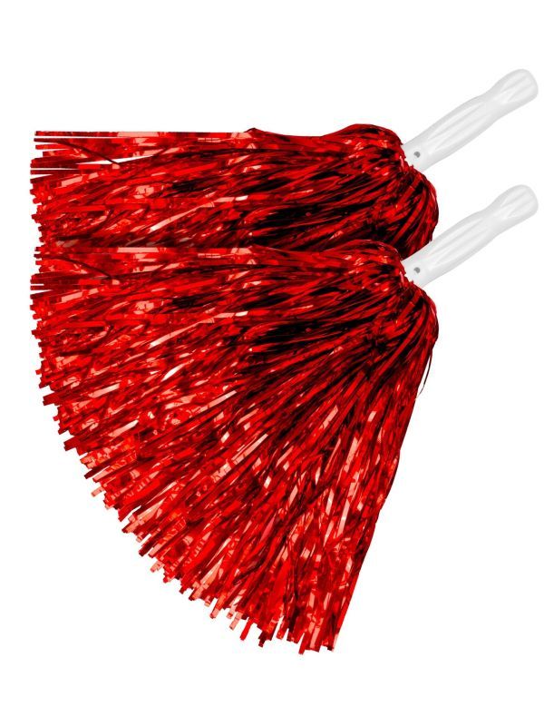 Cheerleader Pompoms Rood Set Dames